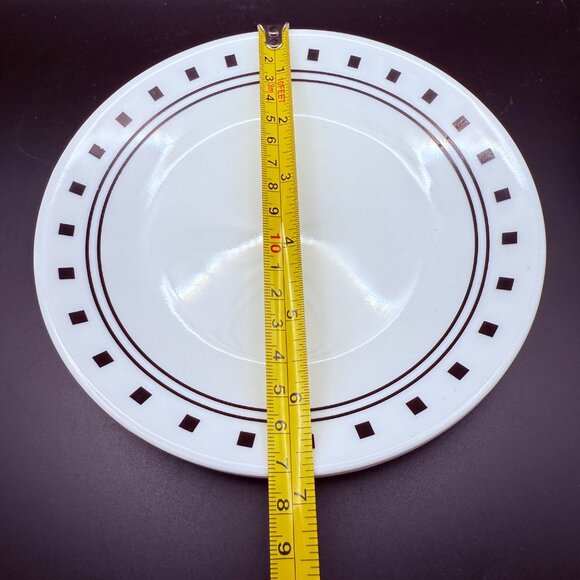 Set Of 3 Corelle “City Block” Black White Pattern 6.75" Salad Dessert Plates - Picture 4 of 4